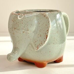 Speckled Elephant Ceramic Tea Bag Compartment Mug Gift